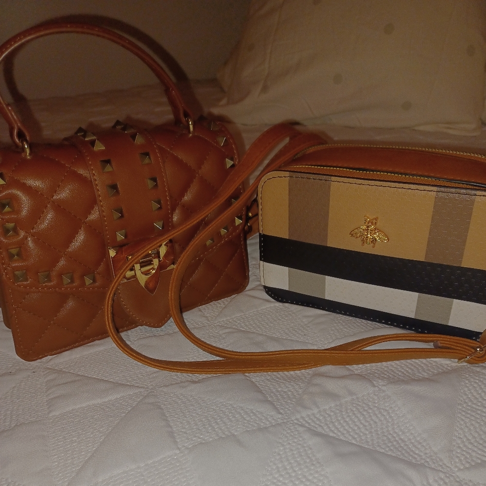 Brown Quilted Handbag
